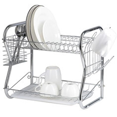 Двухуровневая сушилка для посуды Home Comfort "Zigzag", 40×23,5×34 см