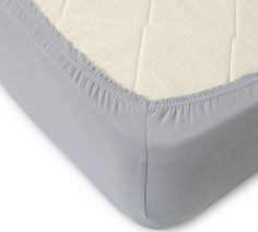 Простыня трикотажная на резинке 200х200х20, цвет серый Текс Дизайн