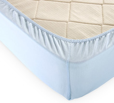 Простыня трикотажная на резинке 200х200х20, цвет небесный Текс Дизайн