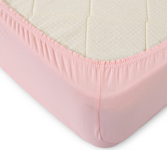 Простыня трикотажная на резинке 60х120х20, цвет розовый Текс Дизайн