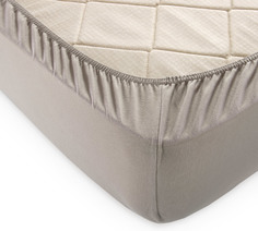 Простыня трикотажная на резинке 160х200х20, цвет какао Текс Дизайн