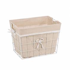 Корзина бельевая "Решетка", Д410 Ш290 В300, белый, EW-49 L Handy Home