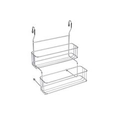 Полка на рейлинг двухъярусная малая для банок, хром MX-068 хром глянец Lemax