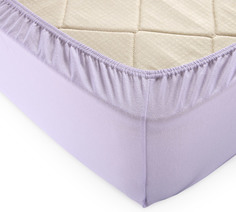 Простыня трикотажная на резинке 160х200х20, цвет светло-сиреневый Текс Дизайн