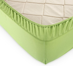 Простыня трикотажная на резинке 140х200х20, цвет трава Текс Дизайн