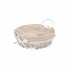 Корзина стеллажная круглая с ручками "Решетка", Д240 Ш240 В90, белый, EW-43 S Handy Home