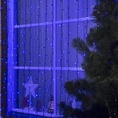 Гирлянда "Занавес" уличная, УМС, 2 х 3 м, 3W LED-760-220V, свечение синее HTI