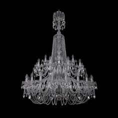 Хрустальная люстра 1402/20+10+5/400/XL-160/2d Ni Bohemia Ivele Crystal