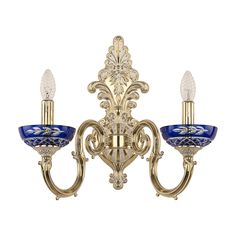 Хрустальное настенное бра 7203B15/2/210 GW P Clear-Blue/H-1J Bohemia Ivele Crystal