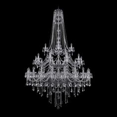 Хрустальная люстра 1415/20+10+5/530/h-231/3d Ni Bohemia Ivele Crystal