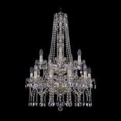 Хрустальная люстра 1413/10+5/200/h-87/2d G Bohemia Ivele Crystal