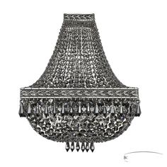 Хрустальное потолочное бра 19272B/H1/35IV NB R781 Bohemia Ivele Crystal