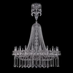 Хрустальная люстра 1413/20/400/XL-160 Ni Bohemia Ivele Crystal