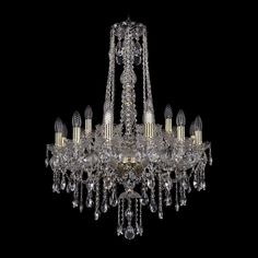 Хрустальная люстра 1415/12+6/220/h-86 G Bohemia Ivele Crystal