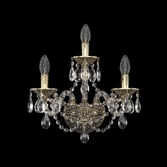 Хрустальное настенное бра 16106B/2+1/141 GB Bohemia Ivele Crystal