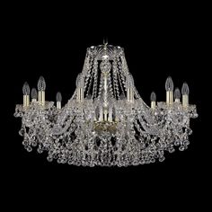 Хрустальная люстра 1409/12/300 G Bohemia Ivele Crystal