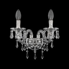 Хрустальное настенное бра 16103B/2/141 Ni Bohemia Ivele Crystal