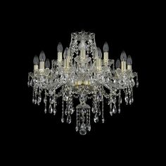 Хрустальная люстра 1415/10+5/220 G Bohemia Ivele Crystal