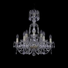 Хрустальная люстра 1406/6+3/195/XL-64 G Bohemia Ivele Crystal