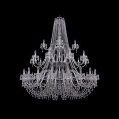 Хрустальная люстра 1410/20+10+5/530/3d Ni V0300 Bohemia Ivele Crystal