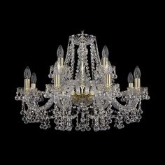 Хрустальная люстра 1409/8+4/240 G Bohemia Ivele Crystal