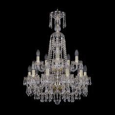 Хрустальная люстра 1403/10+5/195/XL-84/2d G Bohemia Ivele Crystal