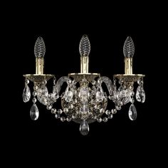 Хрустальное настенное бра 16106B/3/141 GB Bohemia Ivele Crystal