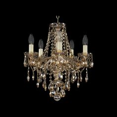 Хрустальная люстра 1415/5/141 G M721 Bohemia Ivele Crystal