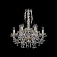 Хрустальная люстра 1409/6+3/195/h-63 G Bohemia Ivele Crystal