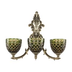 Хрустальное настенное бра 7211B15/3/210 GB P1 U Amber-Green/H-1J Bohemia Ivele Crystal