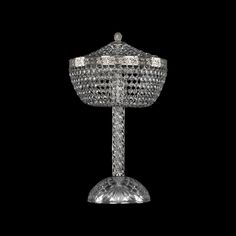 Хрустальная настольная лампа 19051L4/25IV Ni Bohemia Ivele Crystal
