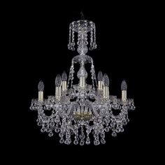 Хрустальная люстра 1409/6+3/195/XL-68 G Bohemia Ivele Crystal