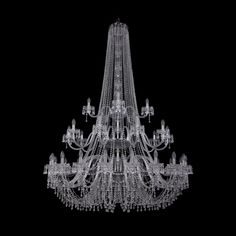 Хрустальная люстра 1410/20+10+5/530/h-200/3d Ni V0300 Bohemia Ivele Crystal
