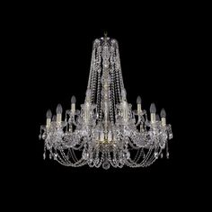 Хрустальная люстра 1406/12+6/300/h-90 G Bohemia Ivele Crystal