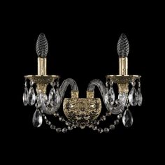 Хрустальное настенное бра 16102B/2/165 G Bohemia Ivele Crystal