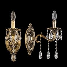 Хрустальное настенное бра 7202B10/1/175 A GB Bohemia Ivele Crystal