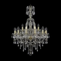 Хрустальная люстра 1415/12+6/220/XL-86 G Bohemia Ivele Crystal