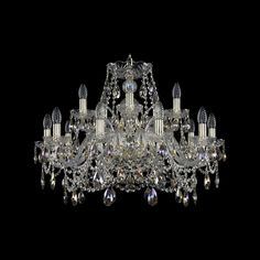 Хрустальная люстра 1411/10+5/240 G K801 Bohemia Ivele Crystal