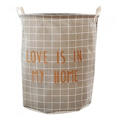 Корзина для белья Love Is In My Home (350*450мм) бежевая