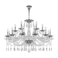 Хрустальная люстра 1607/12+6/360 Ni Bohemia Ivele Crystal