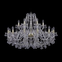 Хрустальная люстра 1409/12+6/360 G Bohemia Ivele Crystal