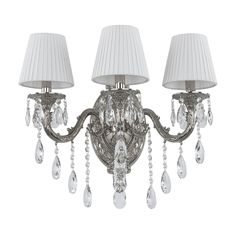 Хрустальное настенное бра 7101B12/3/210 B Ni ST1 Bohemia Ivele Crystal