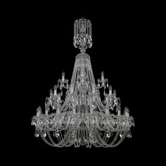 Хрустальная люстра 1406/20+10+5/400/XL-157/3d Ni Bohemia Ivele Crystal
