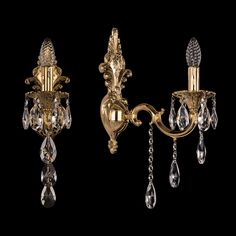 Хрустальное настенное бра 7201B14/1/175 B G Bohemia Ivele Crystal