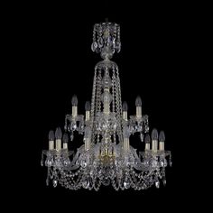 Хрустальная люстра 1402/10+5/240/XL-90/2d G Bohemia Ivele Crystal