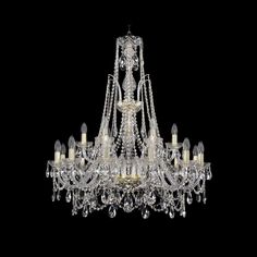 Хрустальная люстра 1411/12+6/300/XL-96 G Bohemia Ivele Crystal