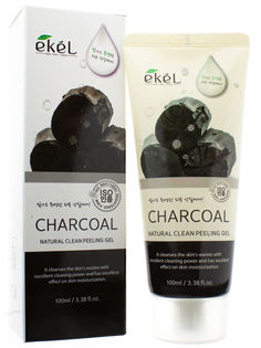 Пилинг для лица EKEL с экстрактом древесного угля Peeling Gel Charcoal 100 мл