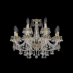 Хрустальная люстра 16109/8+4/195 G Bohemia Ivele Crystal