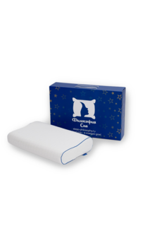 Подушка ортопедическая Contour Plus с эффектом памяти для взрослых Философия Сна