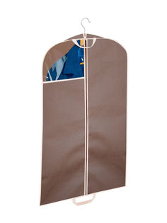 Чехол для хранения верхней одежды ГЕЛЕОС "Каштан"/коричневый/ 100х60 см